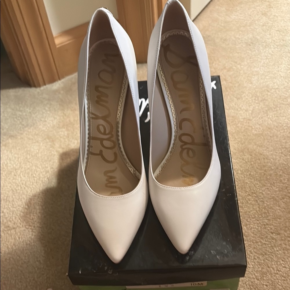 Sam Edelman White Classic Heels